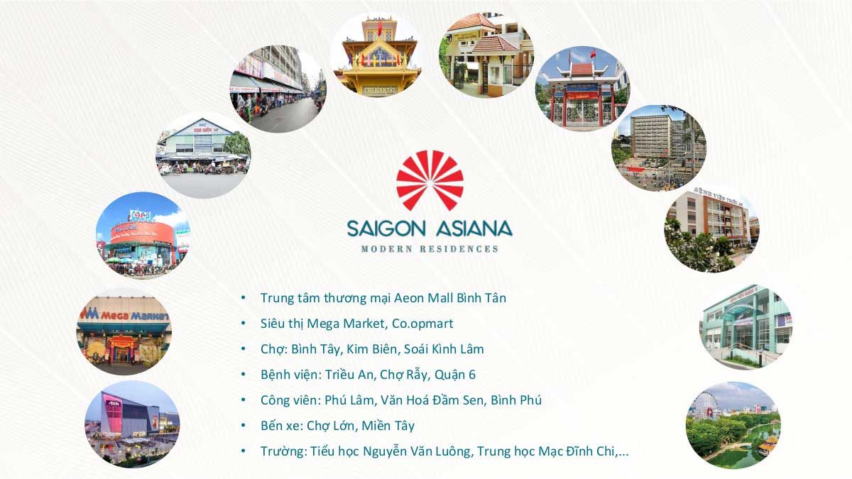 Tiện ích Ngoại khu Dự án Căn hộ Saigon Asiana Quận 6