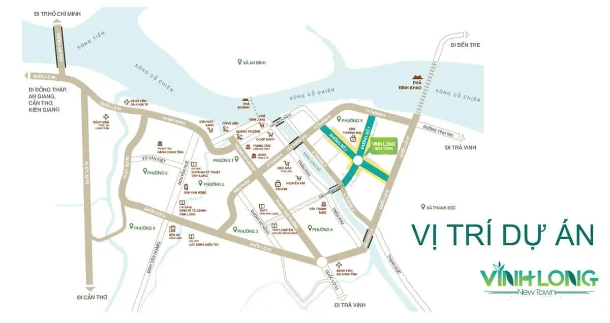 VĨNH LONG NEW TOWN 3 Vị trí Dự án Khu đô thị Vinh Long New Town