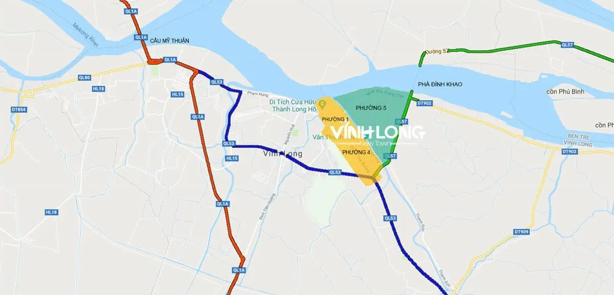 VĨNH LONG NEW TOWN 4 Vị trí Phường 5 - Tp. Vĩnh Long