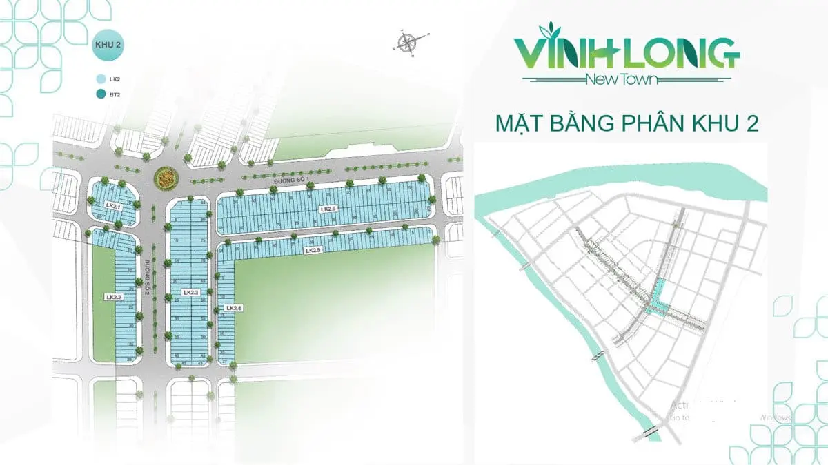 VĨNH LONG NEW TOWN 13 Mặt bằng Phân khu 2 Vinh Long New Town