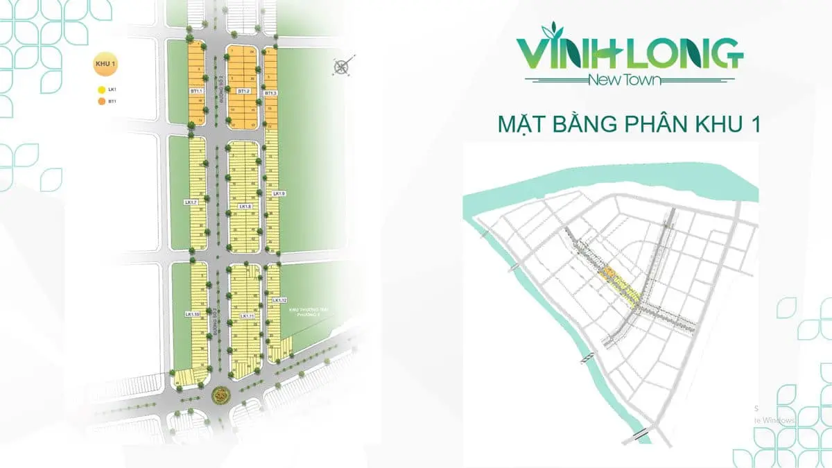 VĨNH LONG NEW TOWN 10 Mặt bằng Phân khu 1 Vinh Long New Town