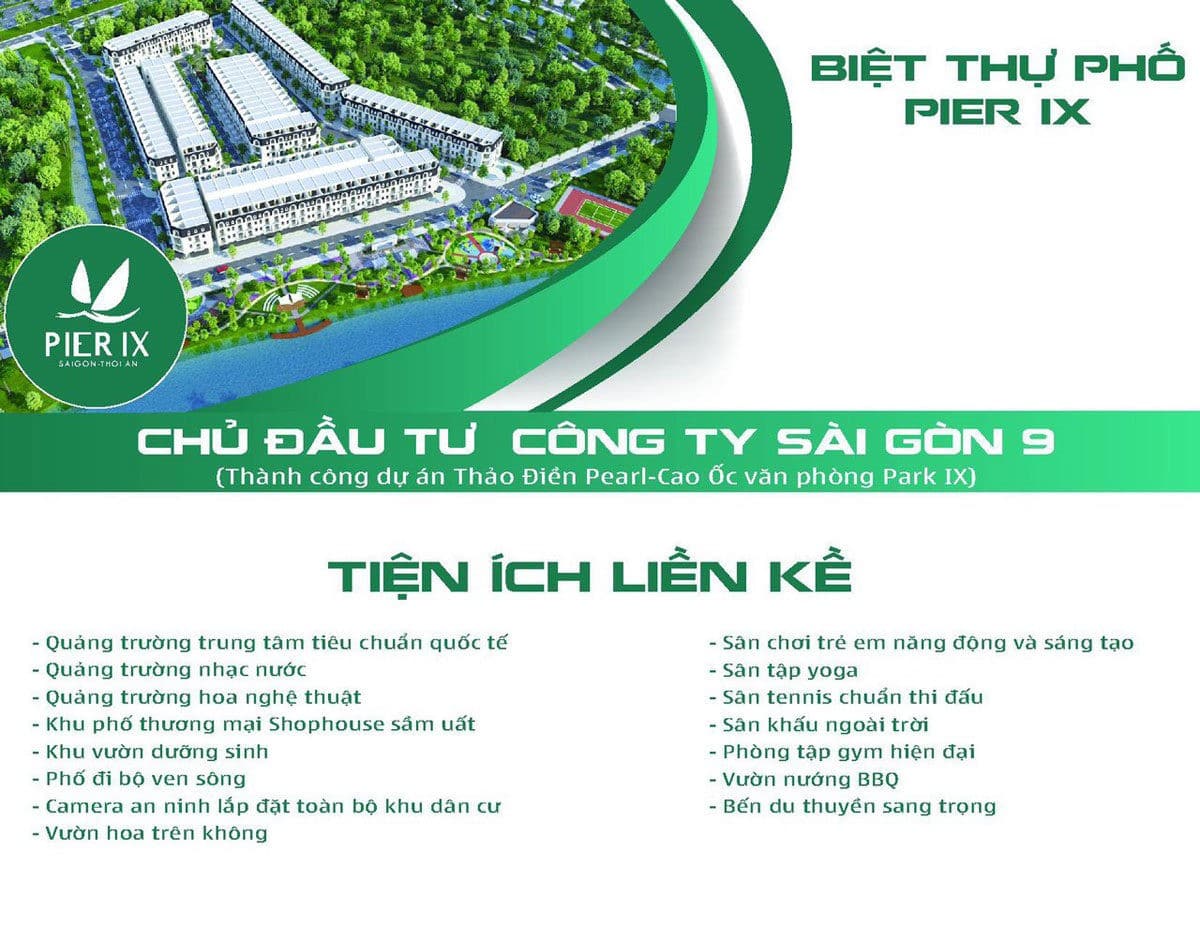 Tiện ích Khu dân cư Thới An – Pier IX