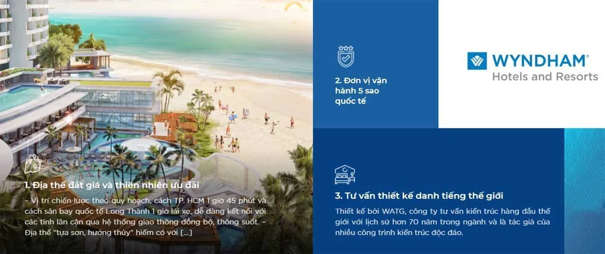 WYNDHAM TROPICANA LONG HẢI 3 Tiện ích Dự án Wyndham Tropicana Long Hải