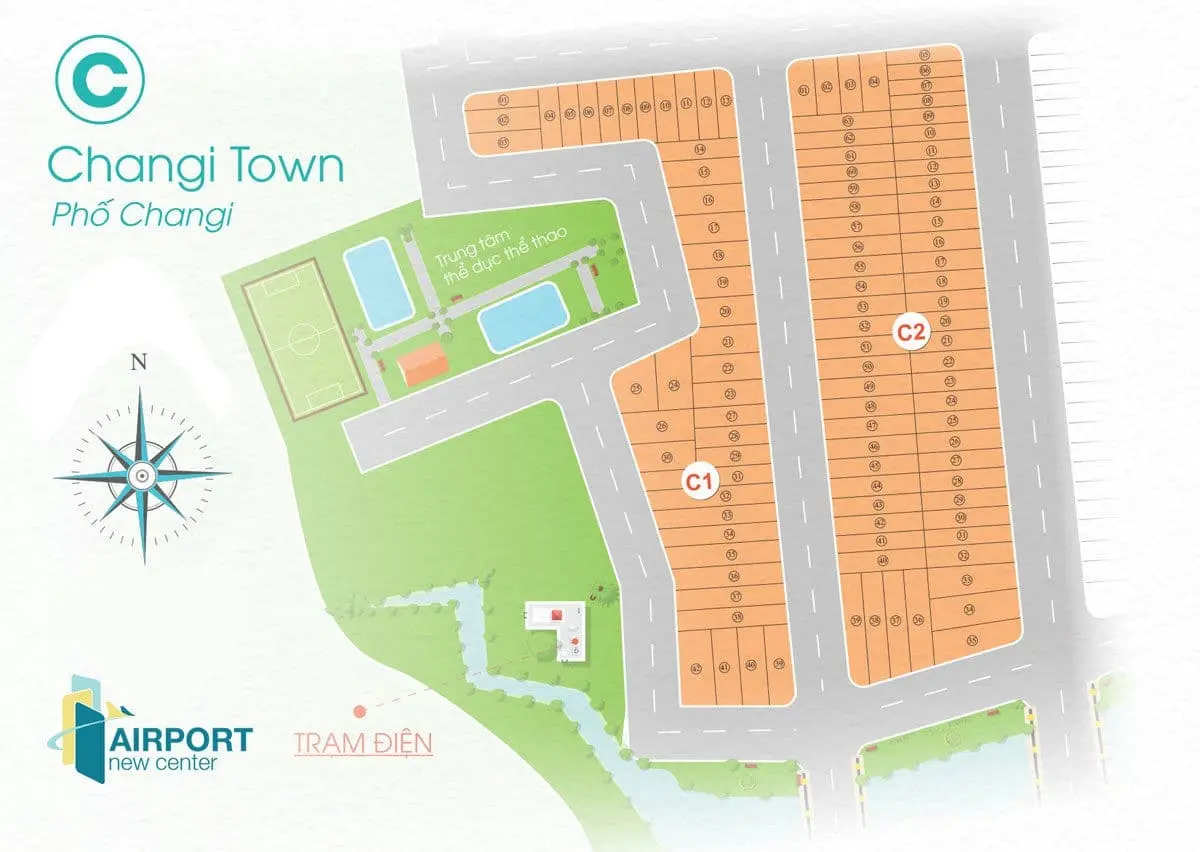 AIRPORT NEW CENTER ĐỒNG NAI 17 Mặt bằng Phân lô Phân khu Changi Town Dự án Airport New Center Long Thành