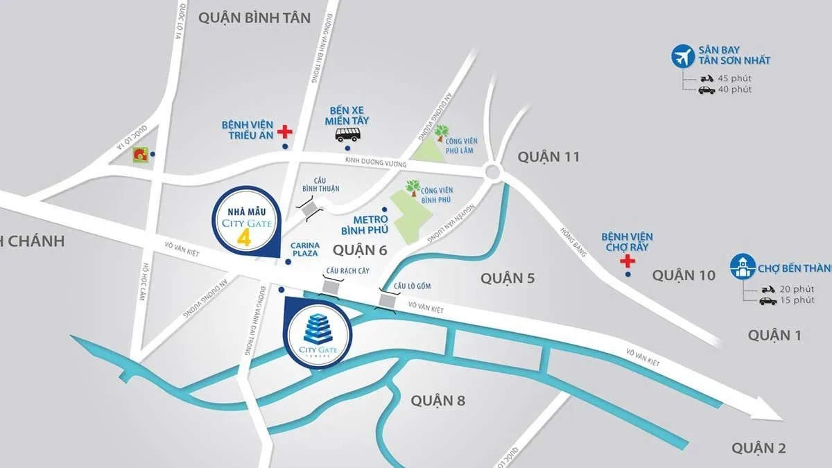 CITY GATE 4 QUẬN 8 2 Vị trí City Gate 4 nằm tại một trong những vị trí đắc địa nhất Quận 8