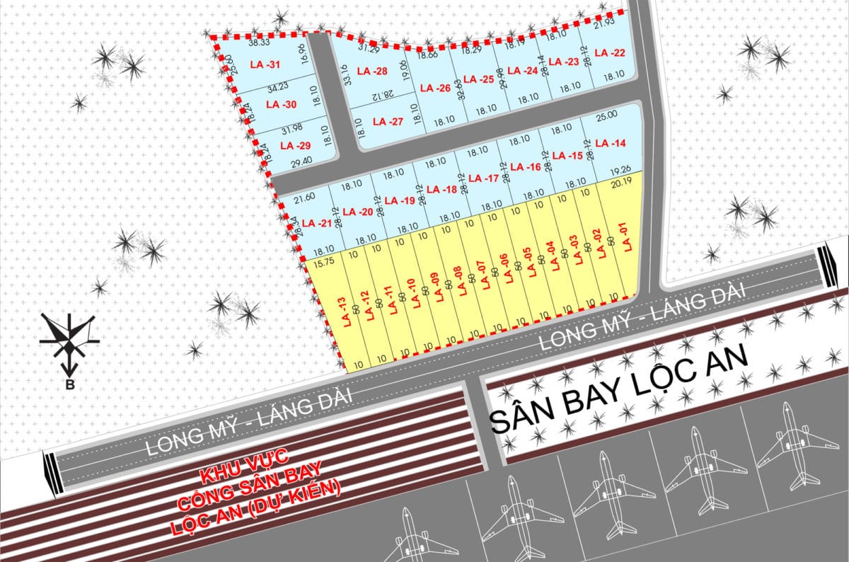 Mặt bằng Dự án Diamond Sân Bay Lộc An Bà Rịa Vũng Tàu