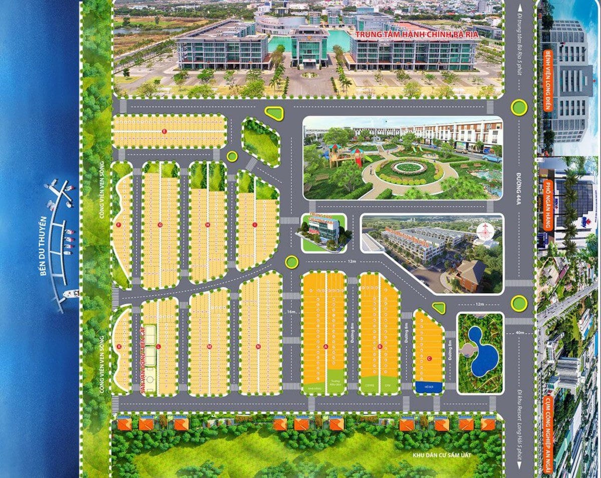 Mặt bằng phân lô Dự án Khu đô thị 3S City Long Hưng