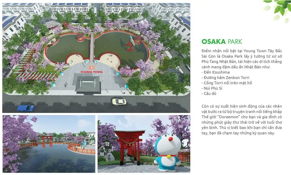 YOUNG TOWN LONG AN 5 Khu công viên Osaka Park nội khu Dự án Young Town