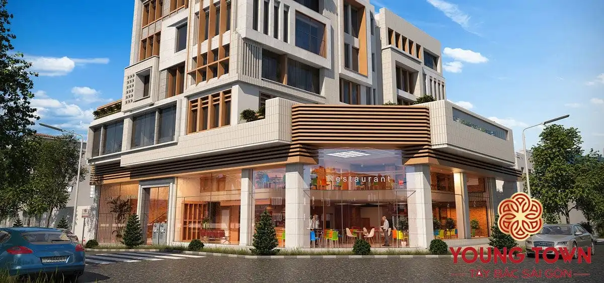 YOUNG TOWN LONG AN 10 Khu trung tâm thương mại Young Plaza tại Young Town Tây Bắc Sài Gòn
