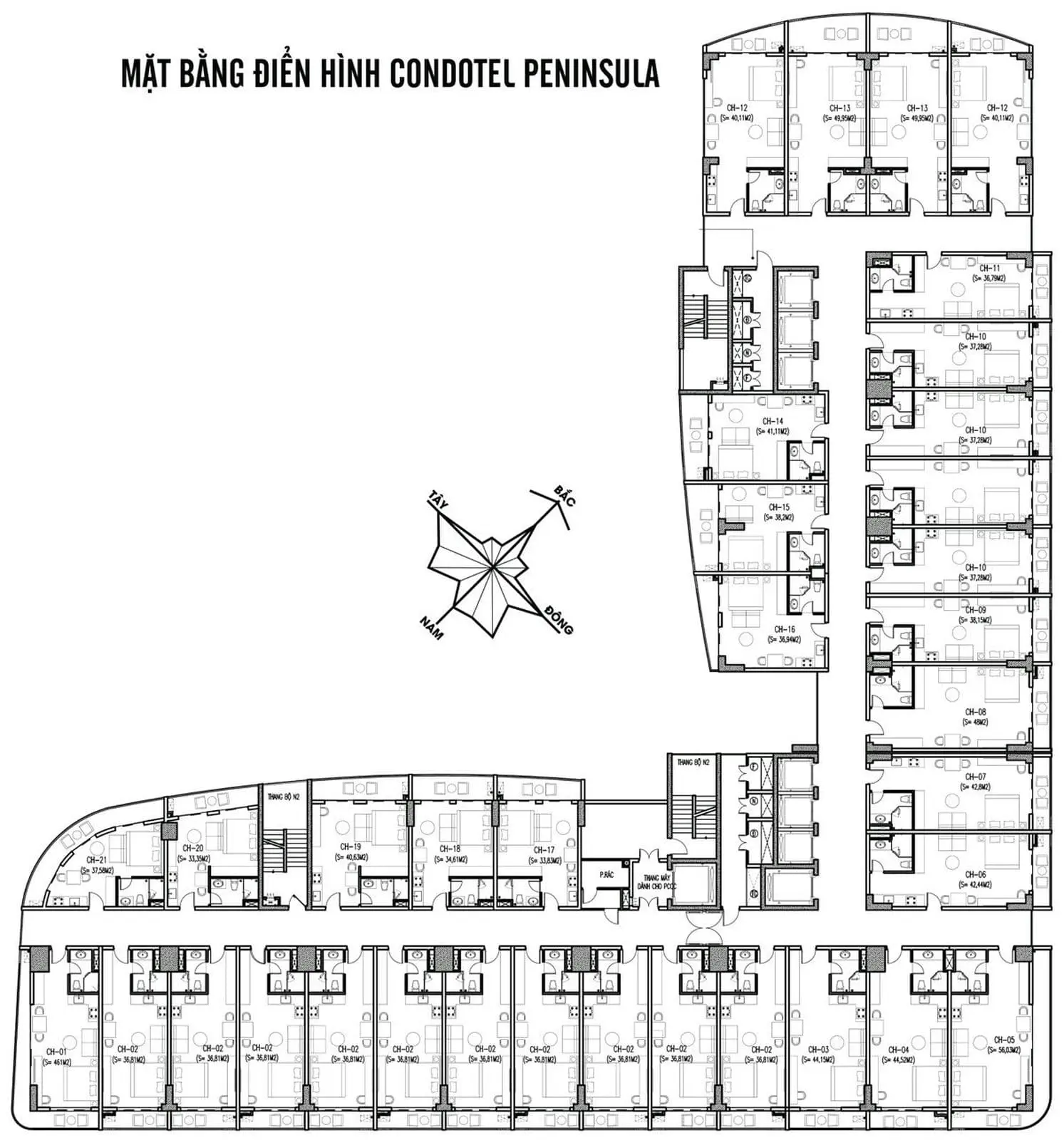 PENINSULA NHA TRANG 7 Mặt bằng Tầng Dự án Căn hộ Condotel Peninsula Nha Trang