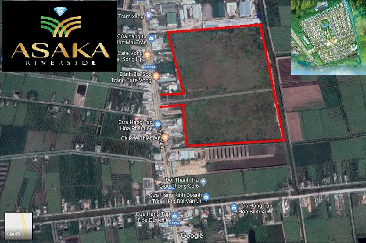 ASAKA RIVERSIDE BẾN LỨC 5 Vị trí thực tế Dự án Asaka Riverside Bến Lức Long An