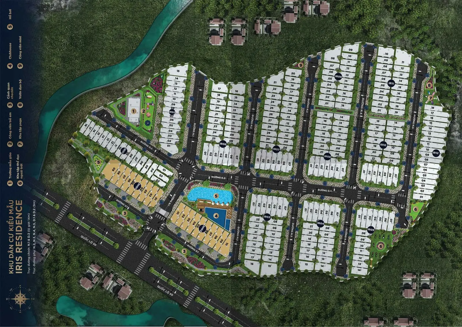 Iris Residence 6 Mặt bằng Dự án Iris Residence Cần Giuộc Long An