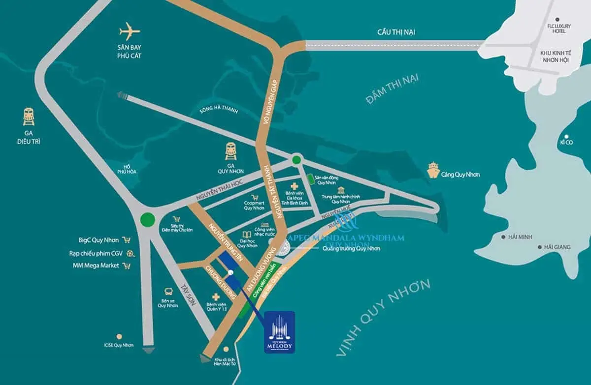 Vị trí Dự án Căn hộ Condotel Apec Mandala Wyndham Quy Nhơn Vị trí Dự án Căn hộ Condotel Apec Mandala Wyndham Quy Nhơn