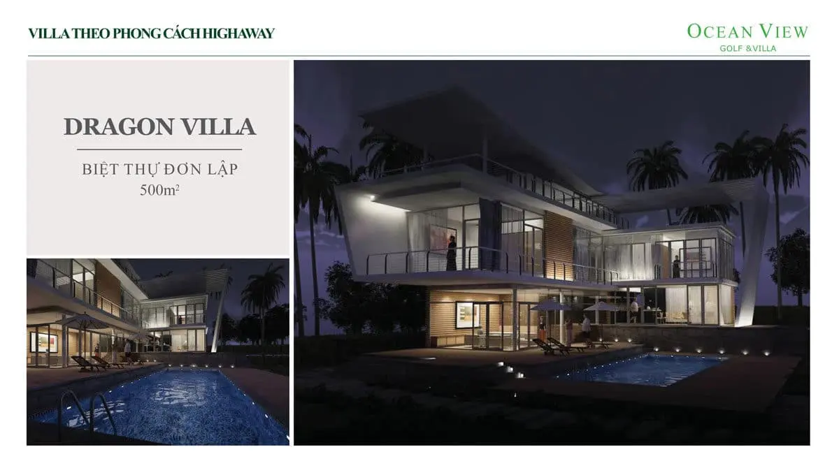 OCEAN VIEW GOLF & VILLAS PHAN THIẾT 5 Phối cảnh Biệt thự Dragon Villa Dự án Ocean View Golf & Villas