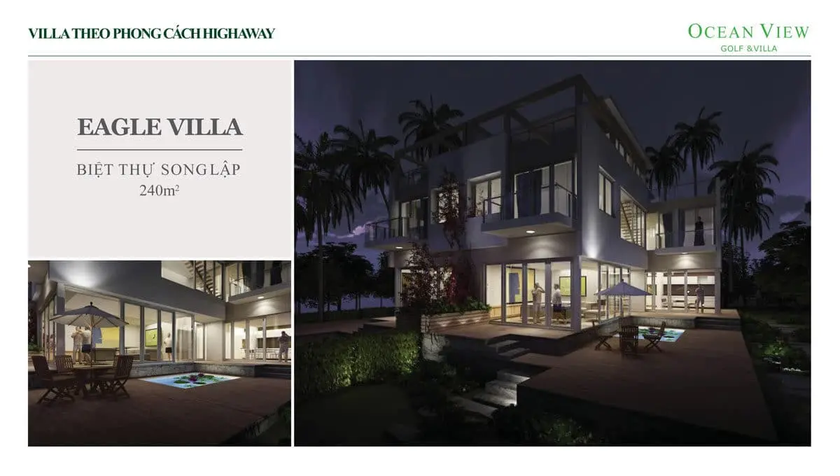 OCEAN VIEW GOLF & VILLAS PHAN THIẾT 6 Phối cảnh Biệt thự Eagle Villa Dự án Ocean View Golf & Villas