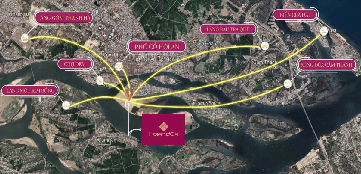 Hội An D'or 4 Vị trí liên kết vùng Dự án Hội An D'Or Quảng Nam