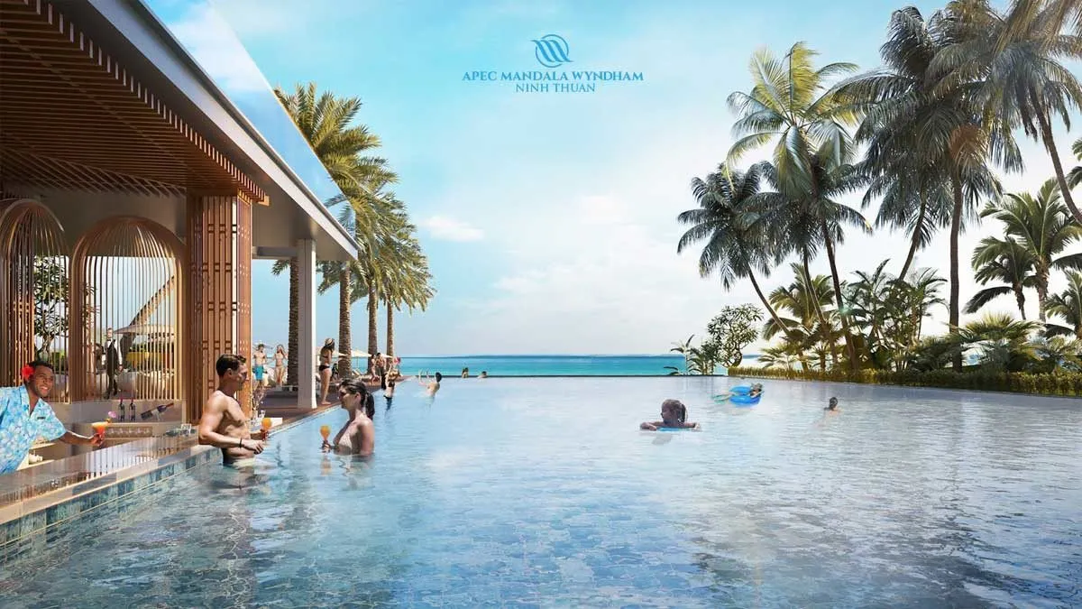 APEC MANDALA WYNDHAM PHAN RANG 5 Hồ bơi tràn bờ Dự án Căn hộ Condotel Apec Mandala Wyndham Ninh Thuận