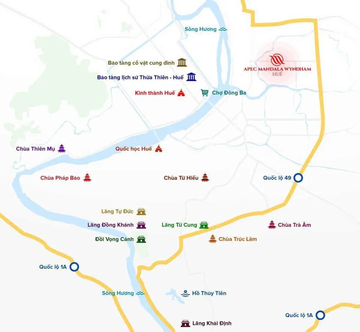 APEC MANDALA WYNDHAM HUẾ 5 Vị trí Dự án Căn hộ Apec Mandala Wyndham Huế