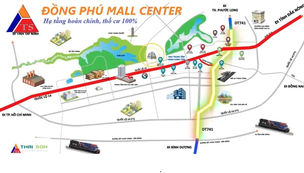 ĐỒNG PHÚ MALL CENTER BÌNH PHƯỚC 2 Vị trí Dự án Khu đô thị Đồng Phú Mall Center Đồng Xoài Bình Phước