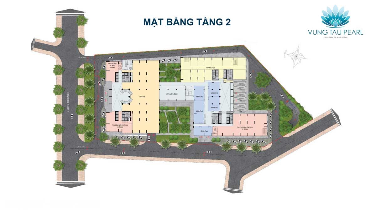 Mặt bằng Tầng 2 Dự án căn hộ Vung Tau Pearl