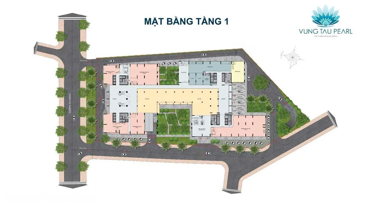 VŨNG TÀU PEARL 15 Mặt bằng Tầng 1 Dự án căn hộ Vung Tau Pearl