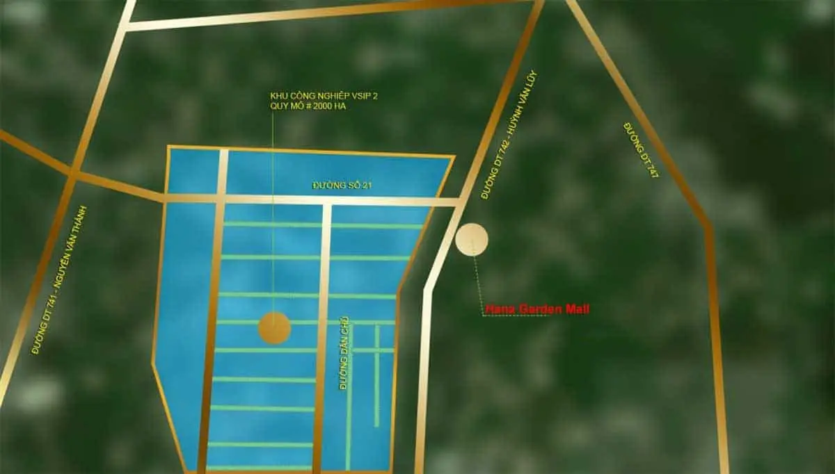 HANA GARDEN MALL BÌNH DƯƠNG 2 vi tri du an hana garden mall - DỰ ÁN HANA GARDEN MALL BÌNH DƯƠNG