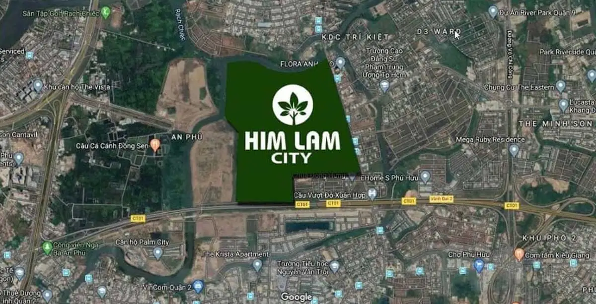 HIM LAM CITY QUẬN 2 3 Vị trí thực tế Dự án Him Lam City Quận 2