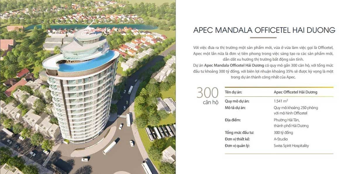 Tổng thể Dự án Căn hộ Condotel Apec Mandala Wyndham Hải Dương