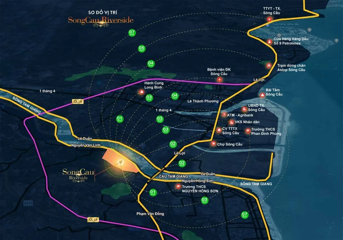 SÔNG CẦU RIVERSIDE PHÚ YÊN 2 Vị trí Dự án Đất nền Sông Cầu Riverside Phú Yên