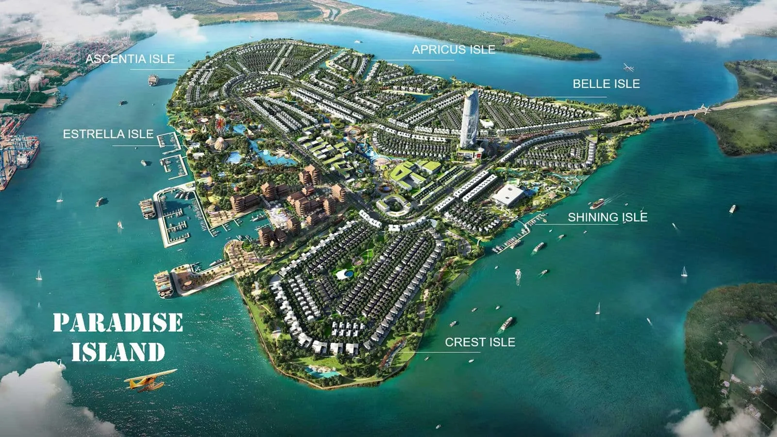 Paradise Island 8 Mặt bằng các Phân khu Dự án Khu đô thị Paradise Island Nhơn Trạch Đồng Nai