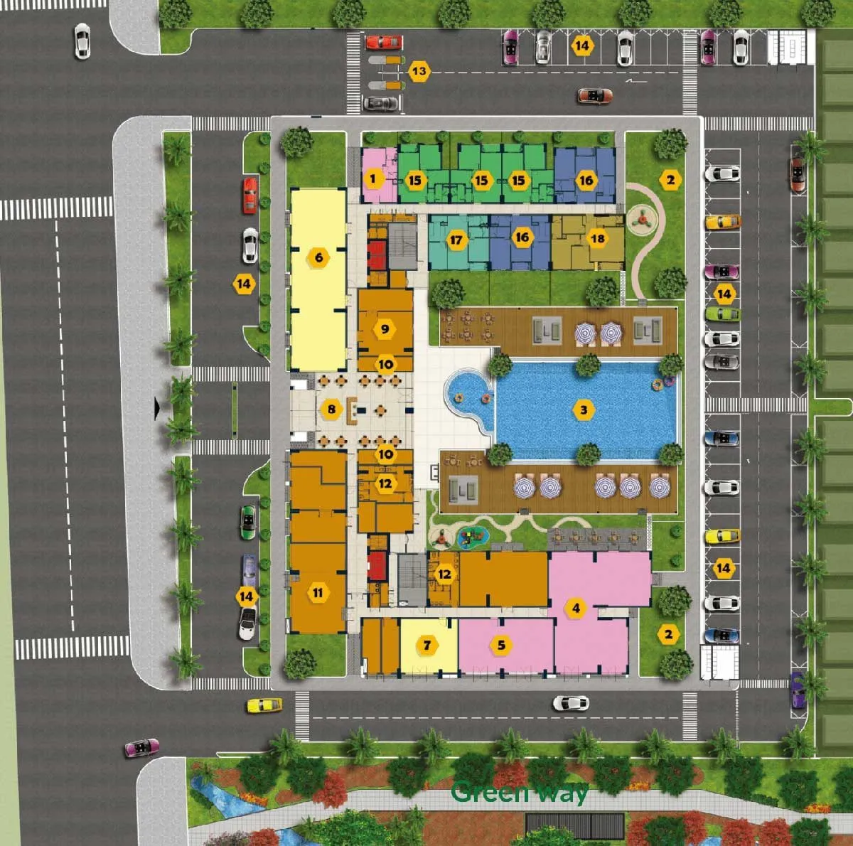 MIDORI PARK THE VIEW 5 Mặt bằng Dự án Căn hộ Midori Park The View