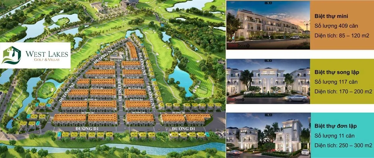 WEST LAKES GOLF & VILLAS LONG AN 3 Tổng thể West Lakes Golf & Villas Long An