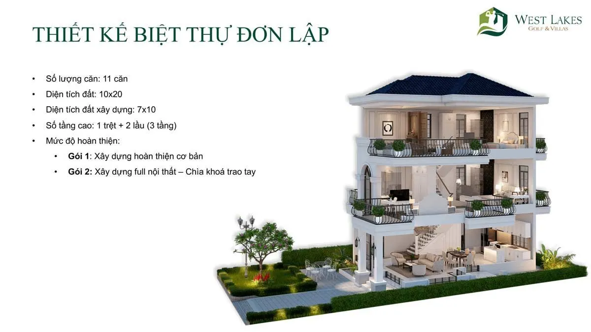 WEST LAKES GOLF & VILLAS LONG AN 15 Thiết kế Biệt thự Đơn lập West Lakes Golf & Villas Long An