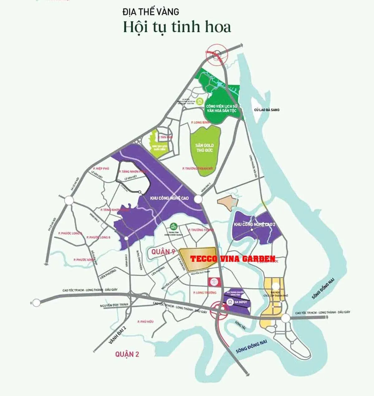 TECCO VINA GARDEN 2 Vị trí Dự án Căn hộ Tecco Vina Garden Quận 9