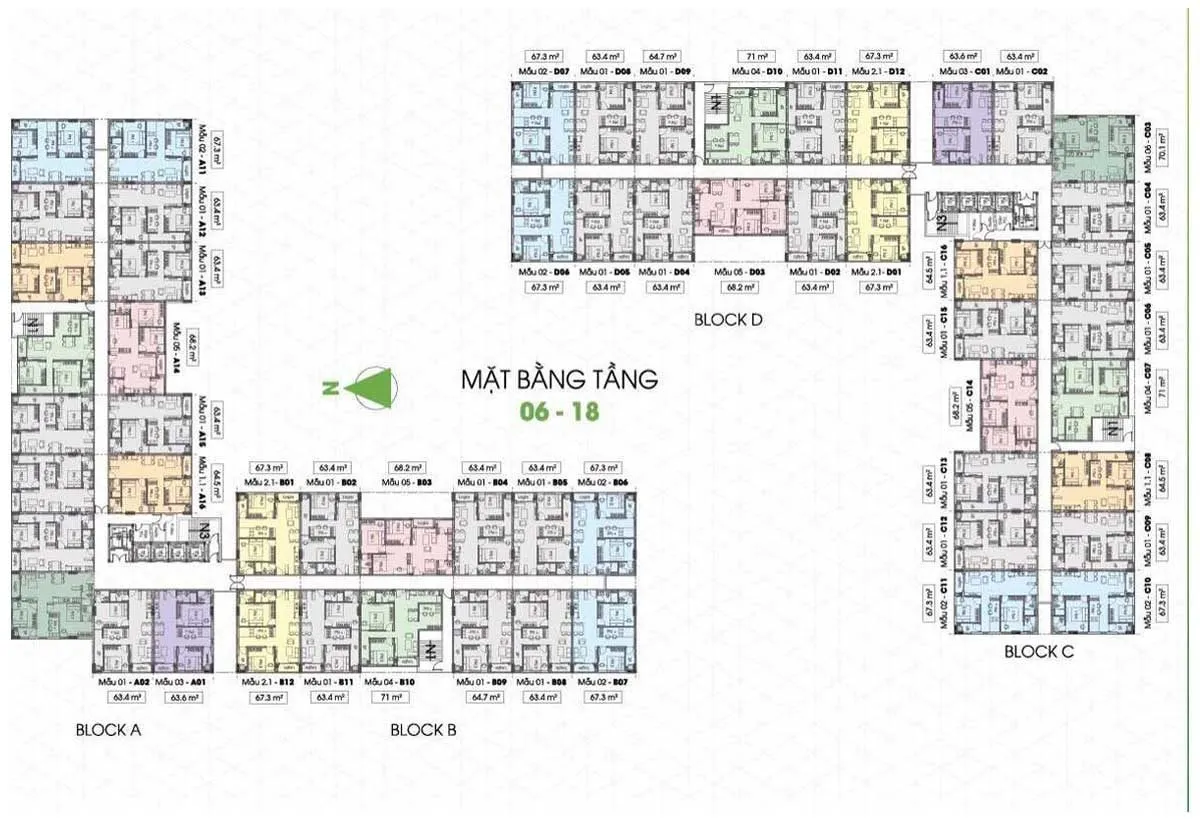 TECCO VINA GARDEN 5 Mặt bằng Dự án Căn hộ Tecco Vina Garden Quận 9