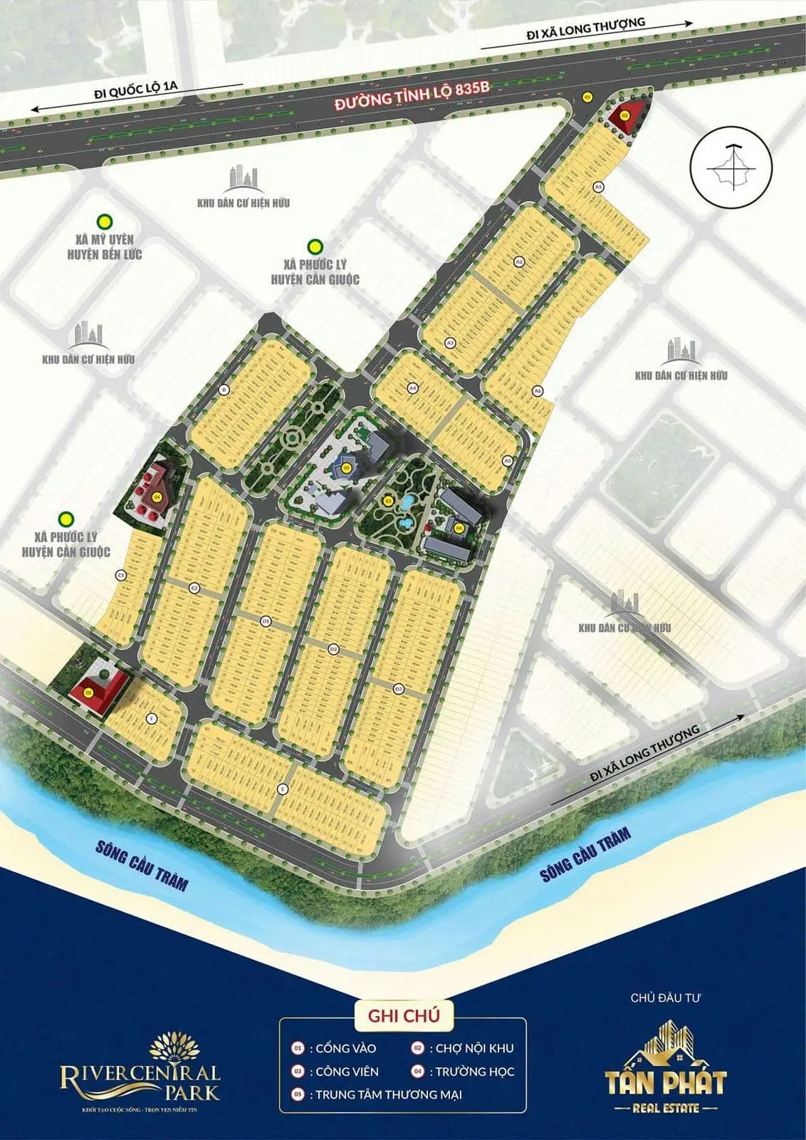 RIVER CENTRAL PARK LONG AN 6 Mặt bằng Phân lô Dự án River Central Park Long An