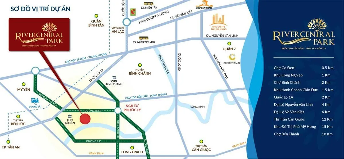 RIVER CENTRAL PARK LONG AN 3 Vị trí Dự án River Central Park Long An