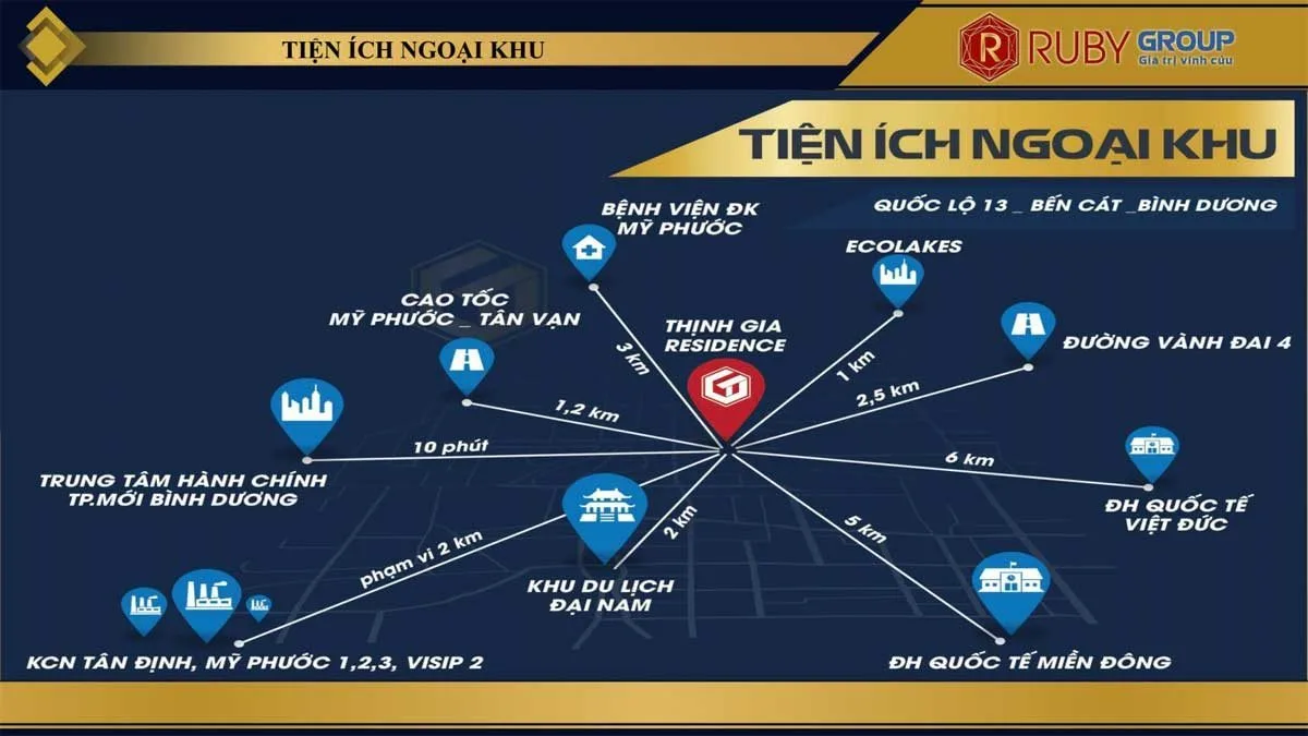 THỊNH GIA TOWER BÌNH DƯƠNG 3 Vị trí Dự án Căn hộ Chung cư Thịnh Gia Tower Bình Dương