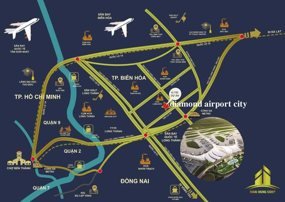 DIAMOND AIRPORT CITY ĐỒNG NAI 4 Vị trí Dự án Diamond Airport City