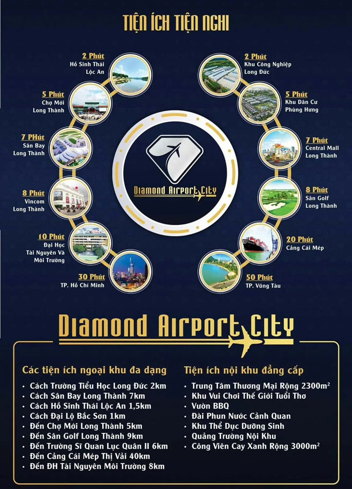 Tiện ích Dự án Diamond Airport City Long Thành Đồng Nai Tiện ích Dự án Diamond Airport City Long Thành Đồng Nai
