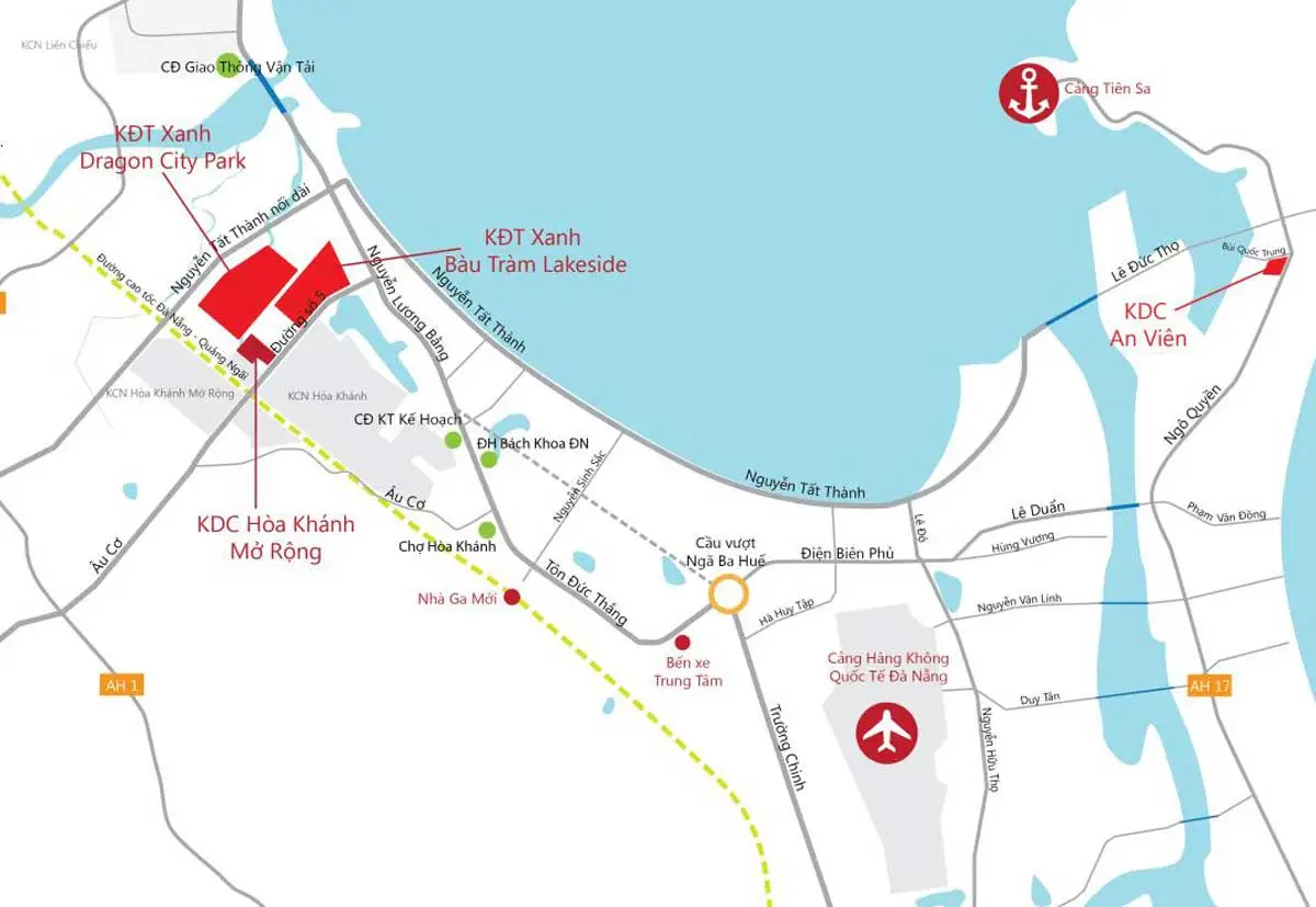 Bàu Tràm Lakeside 4 Vị trí Dự án Khu Đô Thị Bàu Tràm Lakeside Đà Nẵng