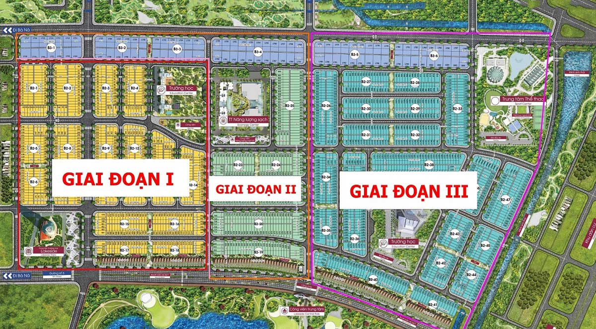 Mặt bằng Dự án Khu Đô Thị Bàu Tràm Lakeside Đà Nẵng