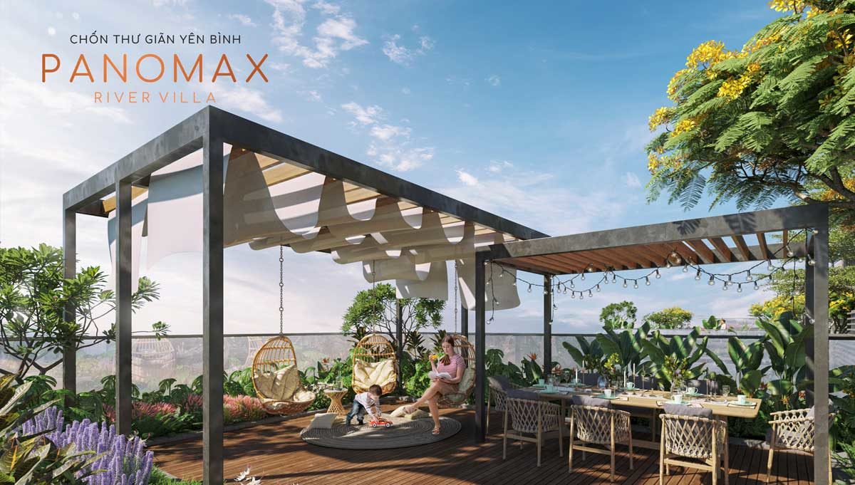 Khu Vườn thư giãn tại Căn hộ Panomax River Villa