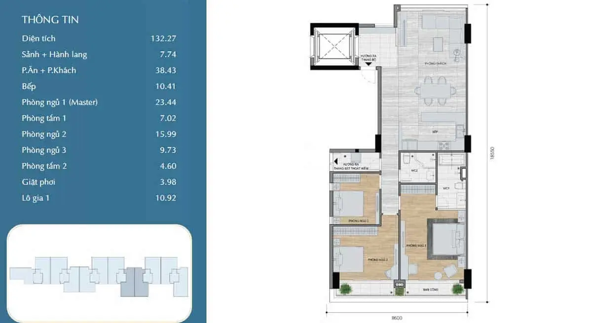 PANOMAX RIVER VILLA 14 Thiết kế Căn hộ Panomax River Villa 2 Phòng Ngủ