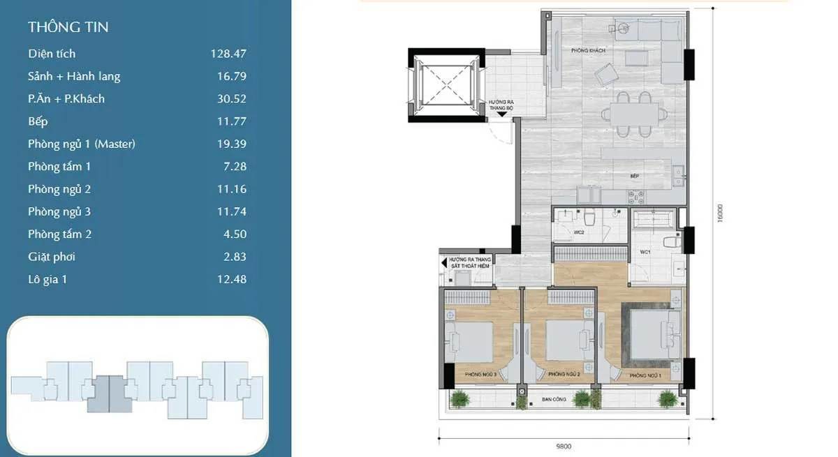 PANOMAX RIVER VILLA 17 Thiết kế Căn hộ Panomax River Villa 128m2