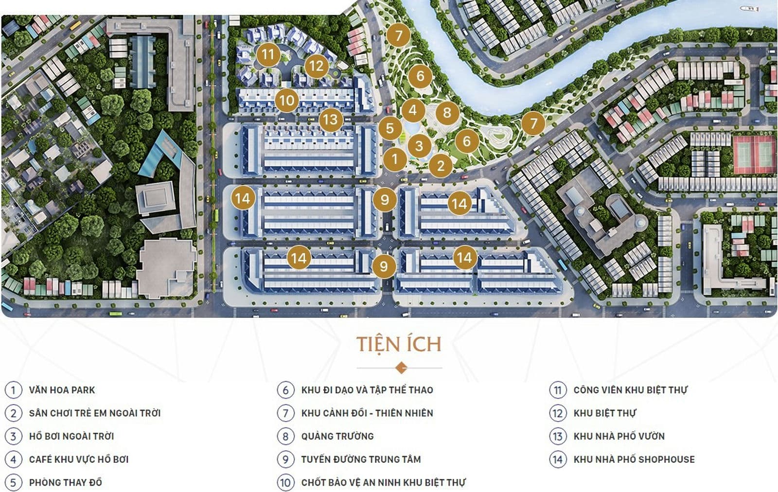 Tiện ích Dự án Văn Hoa Villas Biên Hòa Đồng Nai