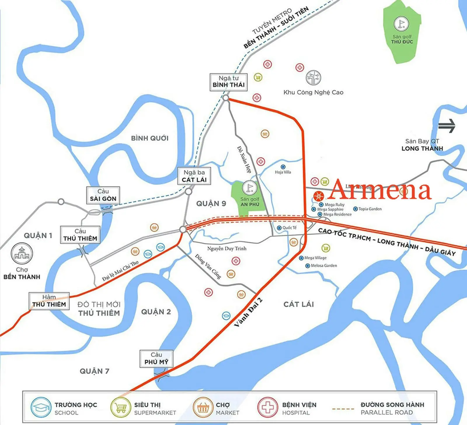 Armena Khang Điền 4 Vị trí Dự án Armena Khang Điền Quận 9 Thủ Đức