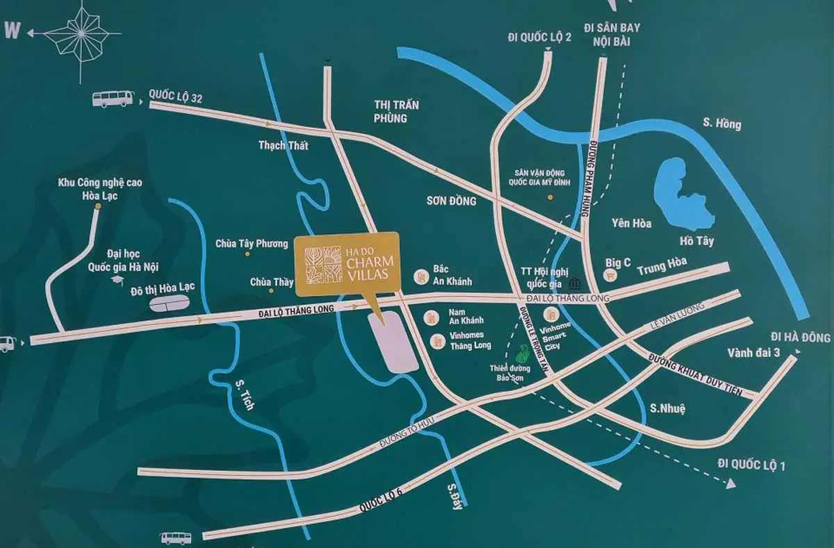 HADO CHARM VILLAS 2 Vị trí Dự án Hado Charm Villas Hà Nội