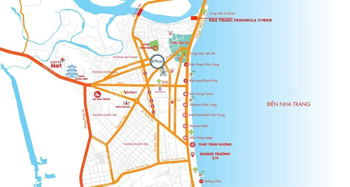 NHA TRANG PENINSULA TOWER 4 Vị trí Dự án Căn hộ Condotel Nha Trang Peninsula Tower