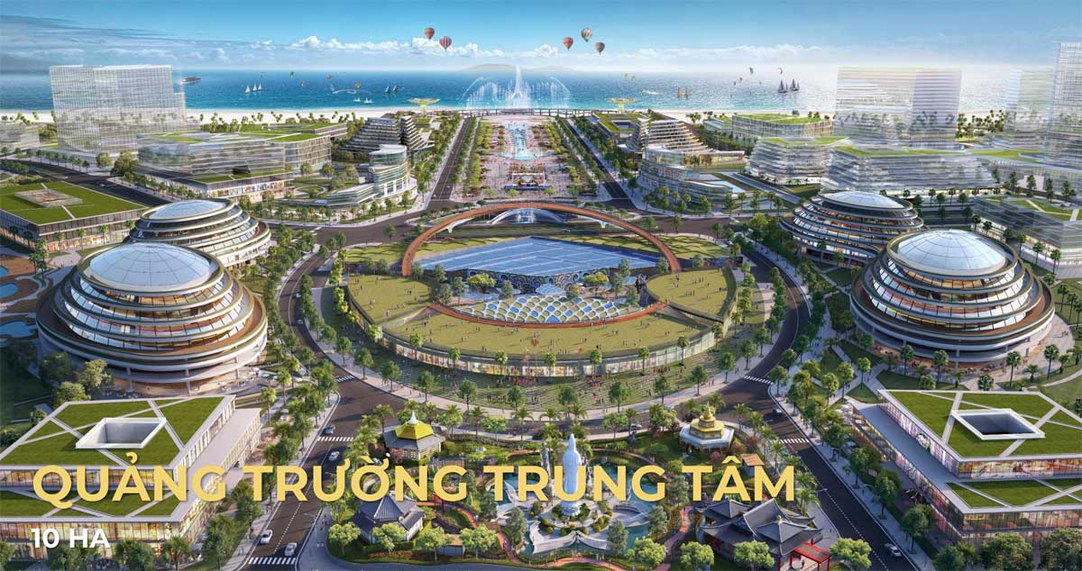 Quảng trường Trung tâm 10ha tại Dự án ParaSol Cam Ranh